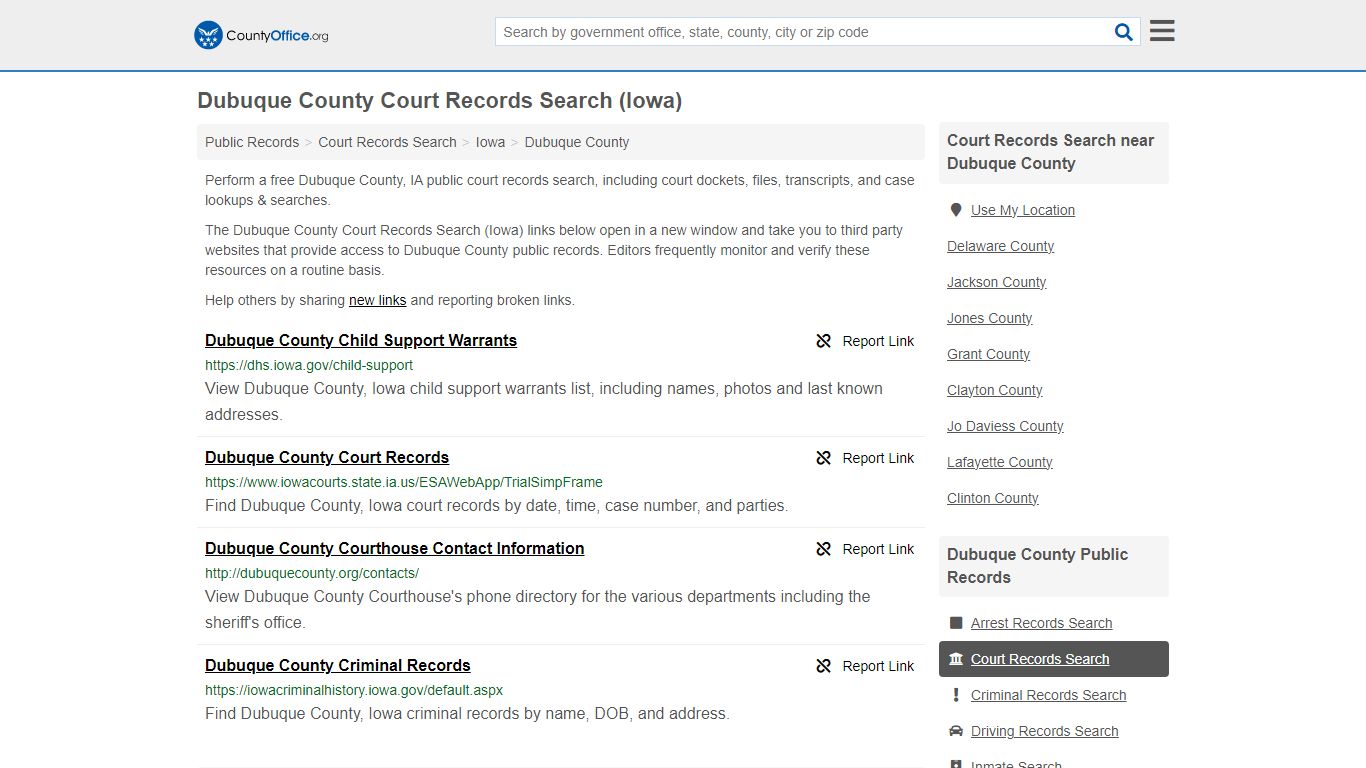 Dubuque County Court Records Search (Iowa) - County Office
