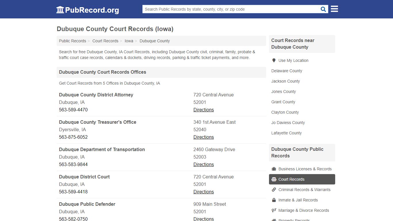 Free Dubuque County Court Records (Iowa Court Records) - PubRecord.org